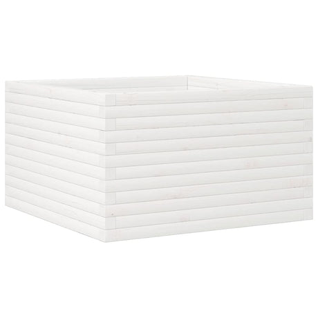 Vidaxx Pflanzgefäß 80x80x45,5 cm massives Kiefernholz weiß