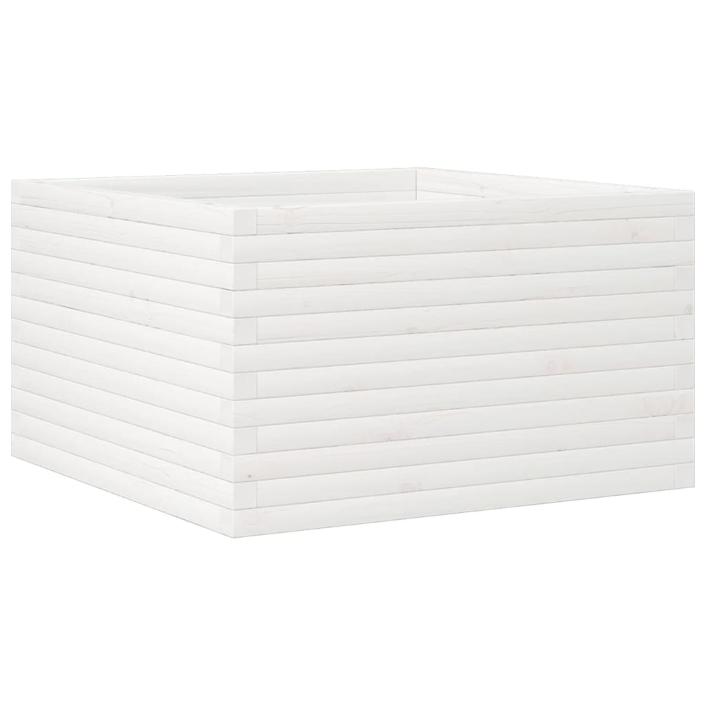 Vidaxx Pflanzgefäß 80x80x45,5 cm massives Kiefernholz weiß