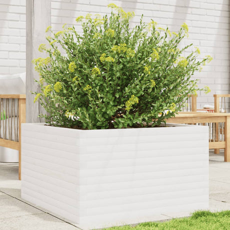 Vidaxx Pflanzgefäß 80x80x45,5 cm massives Kiefernholz weiß