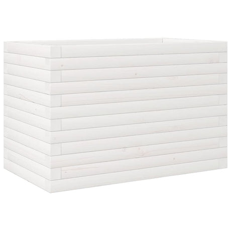 Vidaxx Pflanzgefäß 70x40x45,5 cm massives Kiefernholz weiß