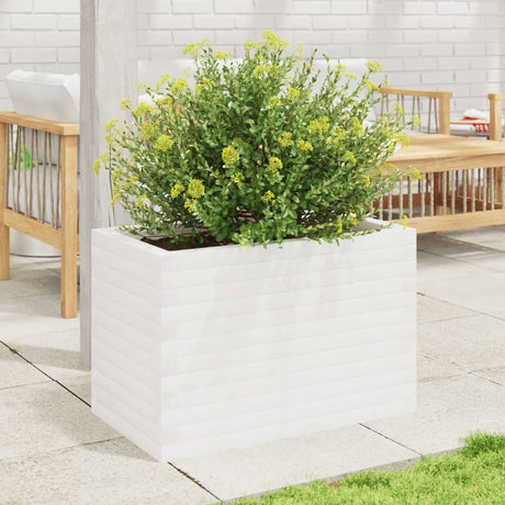 Vidaxx Pflanzgefäß 70x40x45,5 cm massives Kiefernholz weiß