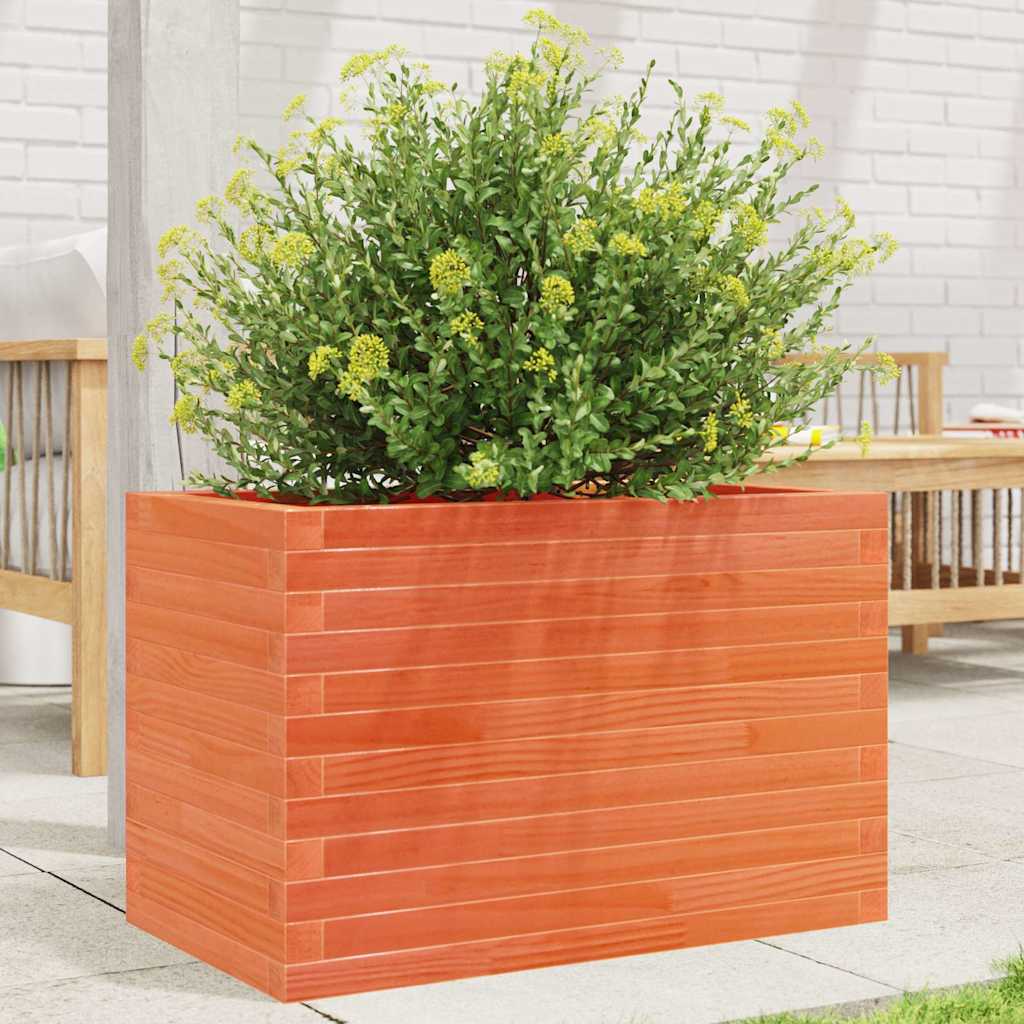 Vidaxx Pflanzgefäß 70x40x45,5 cm massives Kiefernholz, braun gewaschen