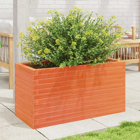 Vidaxx Pflanzgefäß 90x40x45,5 cm massives Kiefernholz, braun gewaschen