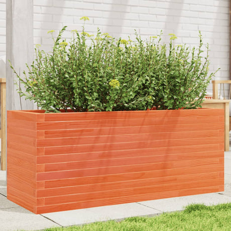 Vidaxx Pflanzgefäß 110x40x45,5 cm massives Kiefernholz, braun gewaschen