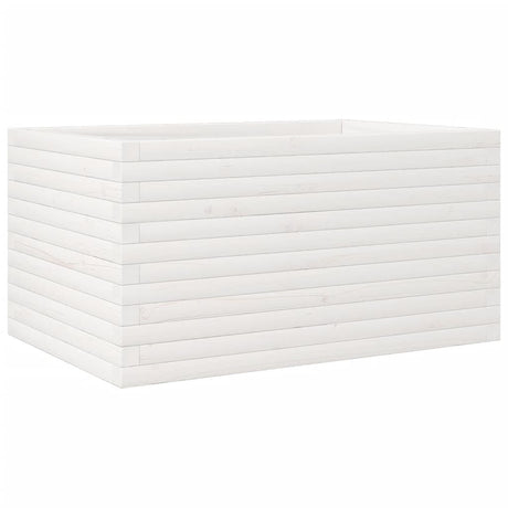 Vidaxx Pflanzgefäß 90x60x45,5 cm massives Kiefernholz weiß