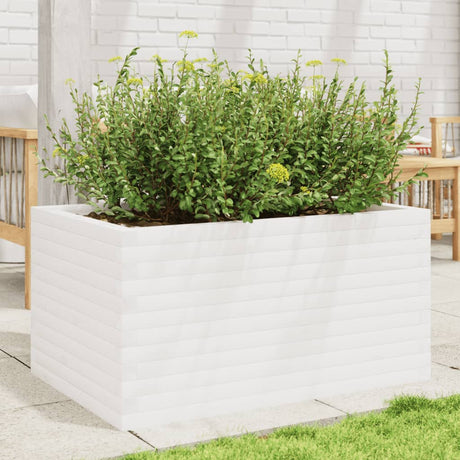 Vidaxx Pflanzgefäß 90x60x45,5 cm massives Kiefernholz weiß