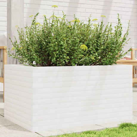 Vidaxx Pflanzgefäß 90x60x45,5 cm massives Kiefernholz weiß