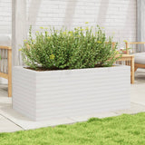 VidaXL Pflanzgefäß 110x60x45,5 cm massives Kiefernholz weiß