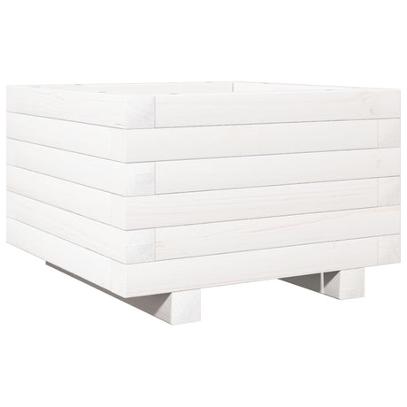 Vidaxx Pflanzgefäß 40x40x26,5 cm massives Kiefernholz weiß