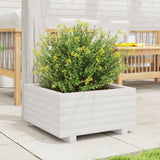 Vidaxx Pflanzgefäß 50x50x26,5 cm massives Kiefernholz weiß