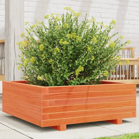 Vidaxx Pflanzgefäß 70x70x26,5 cm massives Kiefernholz, braun gewaschen
