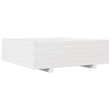 Vidaxx Pflanzgefäß 80x80x26,5 cm massives Kiefernholz weiß
