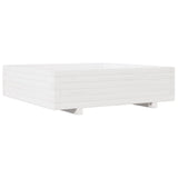 Vidaxx Pflanzgefäß 90x90x26,5 cm massives Kiefernholz weiß