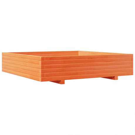 Vidaxx Pflanzgefäß 110 x 110 x 26,5 cm, massives Kiefernholz, braun gewaschen