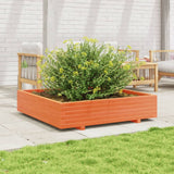 Vidaxx Pflanzgefäß 110 x 110 x 26,5 cm, massives Kiefernholz, braun gewaschen