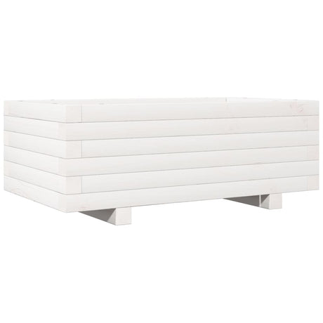 Vidaxx Pflanzgefäß 70x40x26,5 cm massives Kiefernholz weiß