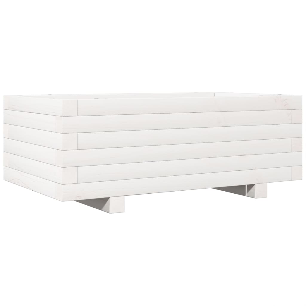 Vidaxx Pflanzgefäß 70x40x26,5 cm massives Kiefernholz weiß