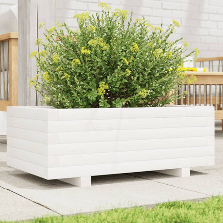 Vidaxx Pflanzgefäß 70x40x26,5 cm massives Kiefernholz weiß