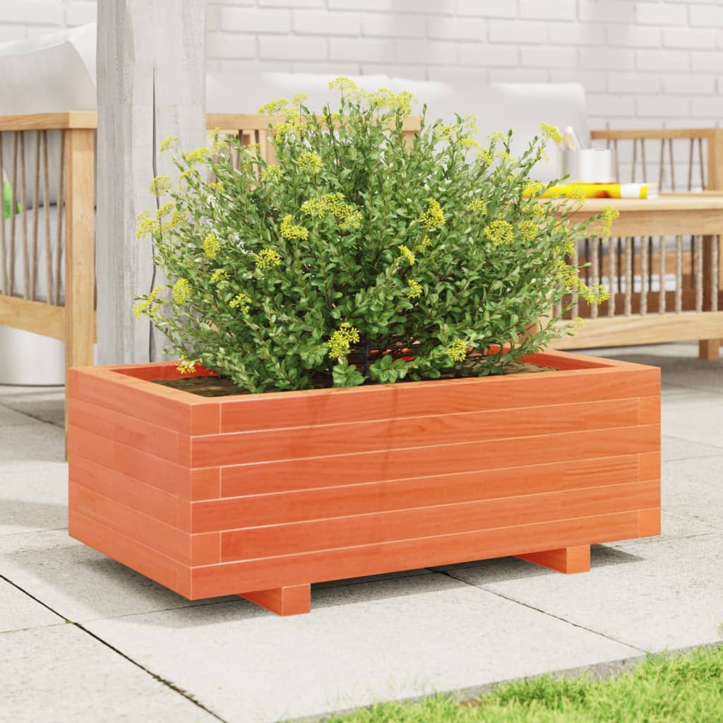 Vidaxx Pflanzgefäß 70x40x26,5 cm massives Kiefernholz, braun gewaschen