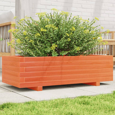 Vidaxx Pflanzgefäß 90x40x26,5 cm massives Kiefernholz, braun gewaschen