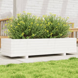 Vidaxx Pflanzgefäß 110x40x26,5 cm massives Kiefernholz weiß