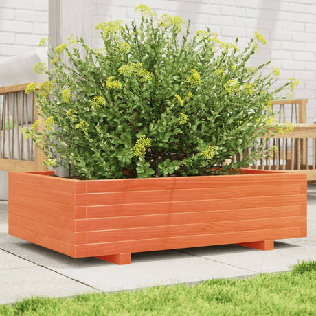 Vidaxx Pflanzgefäß 90x60x26,5 cm massives Kiefernholz, braun gewaschen
