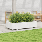 Vidaxx Pflanzgefäß 110x60x26,5 cm massives Kiefernholz weiß
