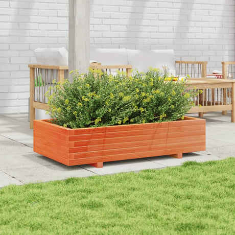 Vidaxx Pflanzgefäß 110x60x26,5 cm massives Kiefernholz, braun gewaschen