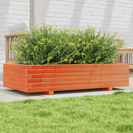 Vidaxx Pflanzgefäß 110x60x26,5 cm massives Kiefernholz, braun gewaschen