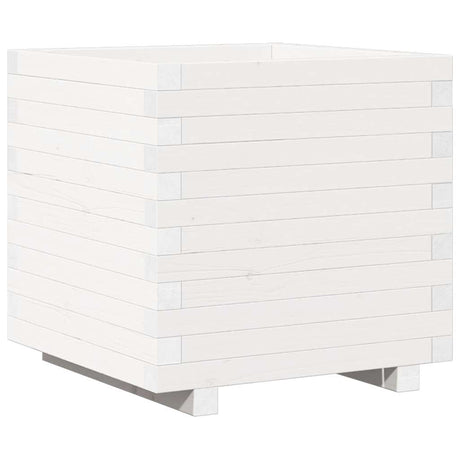 Vidaxx Pflanzgefäß 50x50x49,5 cm massives Kiefernholz weiß