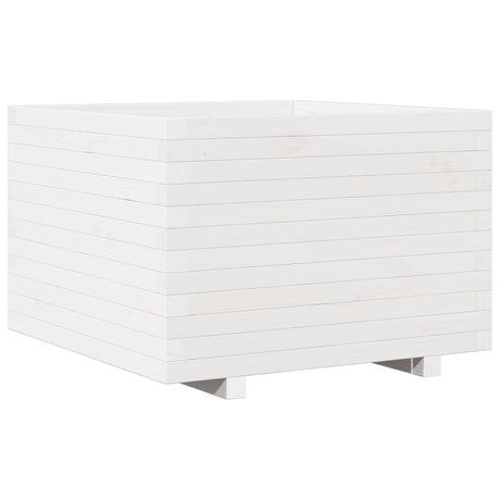 Vidaxx Pflanzgefäß 70x70x49,5 cm massives Kiefernholz weiß