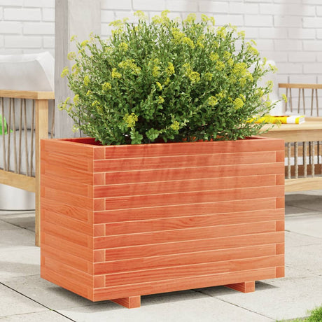 Vidaxx Pflanzgefäß 70x40x49,5 cm massives Kiefernholz, braun gewaschen