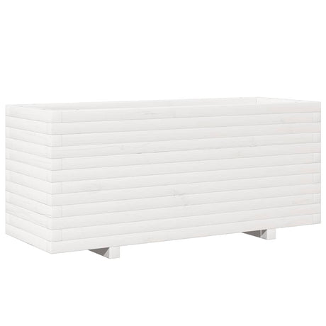Vidaxx Pflanzgefäß 110x40x49,5 cm massives Kiefernholz weiß
