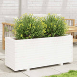 Vidaxx Pflanzgefäß 110x40x49,5 cm massives Kiefernholz weiß