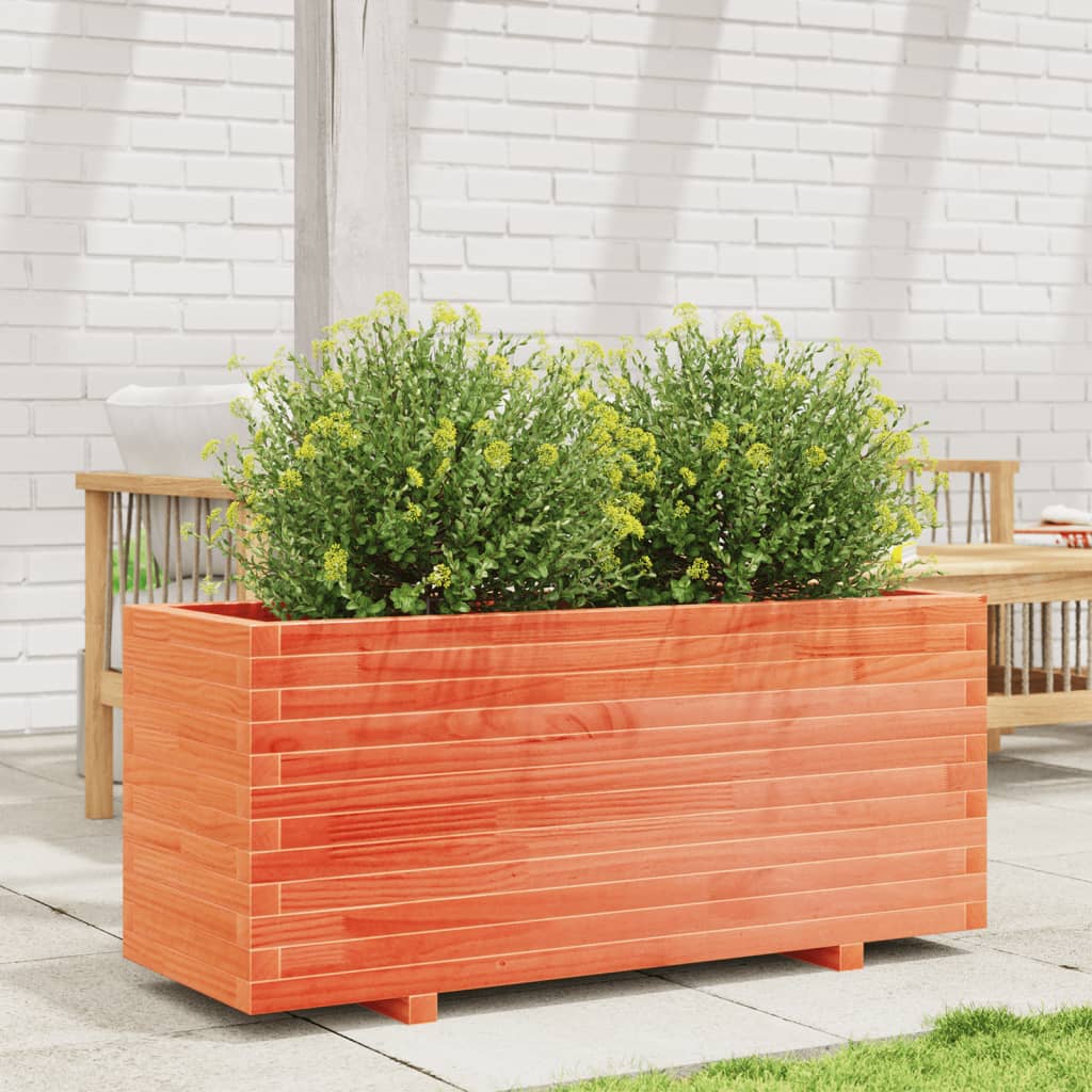 Vidaxx Pflanzgefäß 110x40x49,5 cm massives Kiefernholz, braun gewaschen