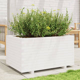 VidaXL Pflanzgefäß 90x60x49,5 cm massives Kiefernholz weiß