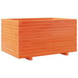 VidaXL Pflanzgefäß 90 x 60 x 49,5 cm, massives Kiefernholz, braun gewaschen