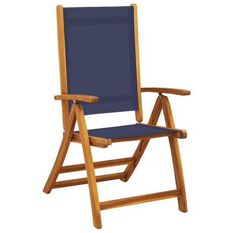 Vidaxl opklapbare stoelen, 2 stuks, van massief acaciahout en textilene.