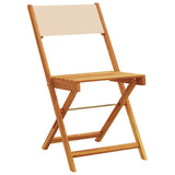 Vidaxl 3-delige bistroset stof en massief hout beige