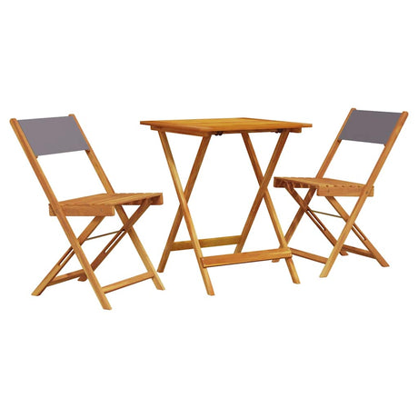 Vidaxl 3-delige bistroset stof en massief hout antracietkleurig