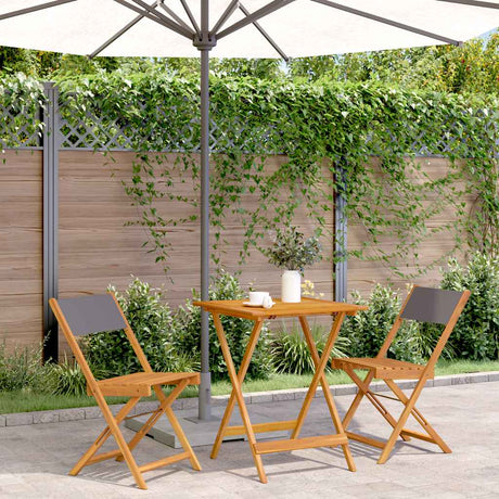 Vidaxl 3-delige bistroset stof en massief hout antracietkleurig
