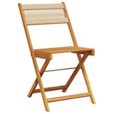 Vidaxl 5-delige tuinset polypropeen en massief hout beige