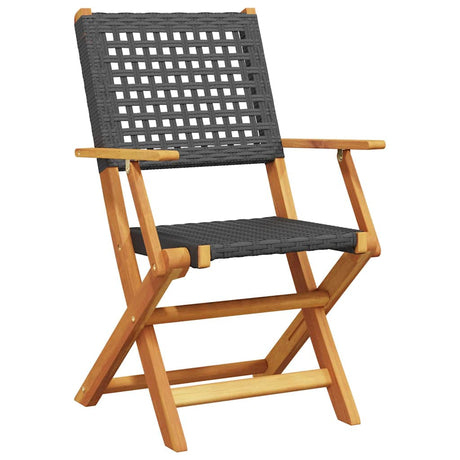 Vidaxl 3-delige bistroset poly rattan en massief hout zwart