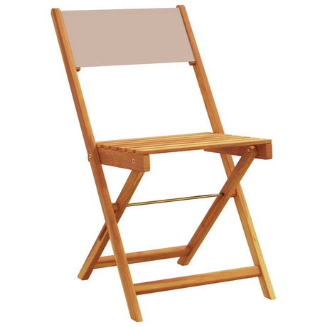 Vidaxl 3-delige bistroset stof en massief hout taupe
