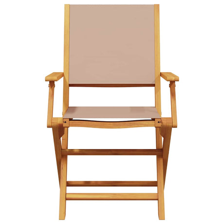 Vidaxl 3-delige bistroset stof en massief hout taupe