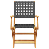 Vidaxl 3-delige bistroset poly rattan en massief hout zwart