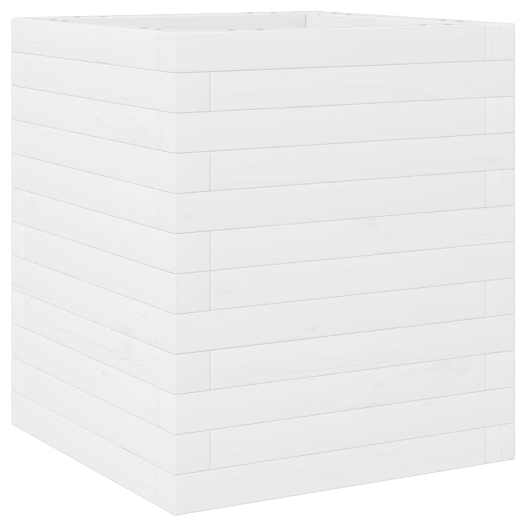 Vidaxx Pflanzgefäß 40x40x46 cm massives Kiefernholz weiß