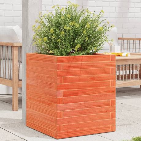 Vidaxx Pflanzgefäß 40x40x46 cm massives Kiefernholz, braun gewaschen