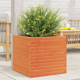 VidaXL Pflanzgefäß 50x50x46 cm massives Kiefernholz, braun gewaschen