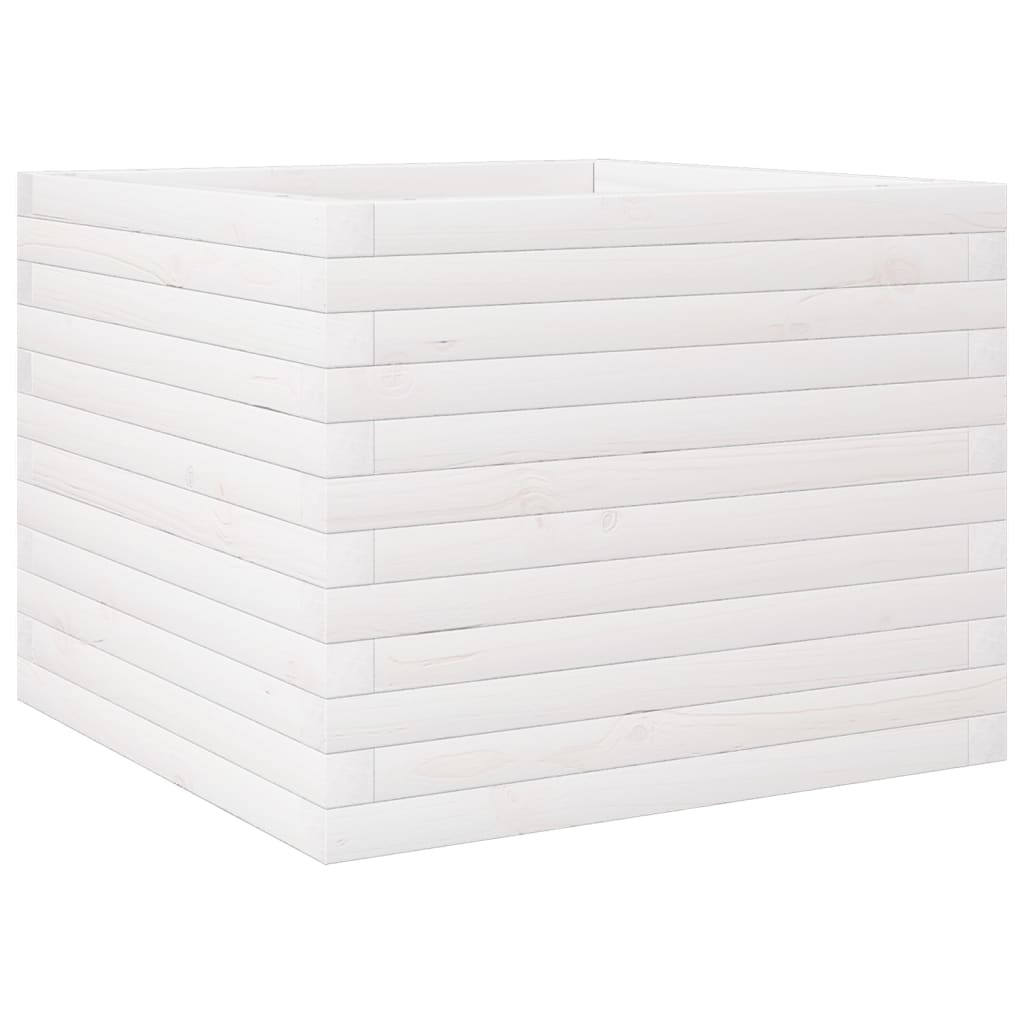 Vidaxx Pflanzgefäß 60x60x46 cm massives Kiefernholz weiß